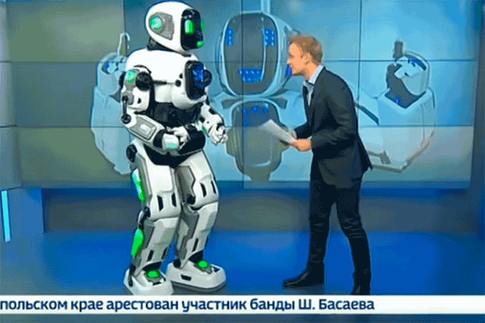 Robô russo era, na verdade, um homem disfarçado